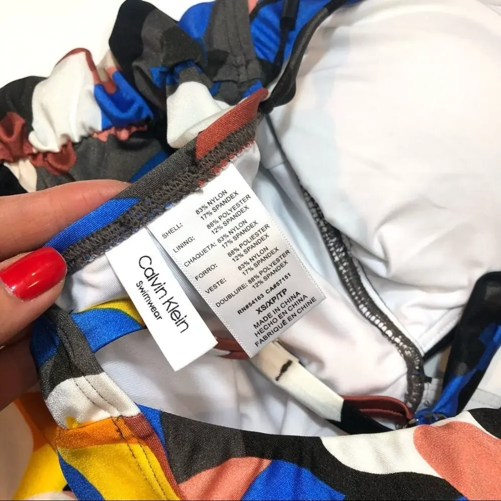Calvin Klein MULTI FLORAL Tankini swim Top